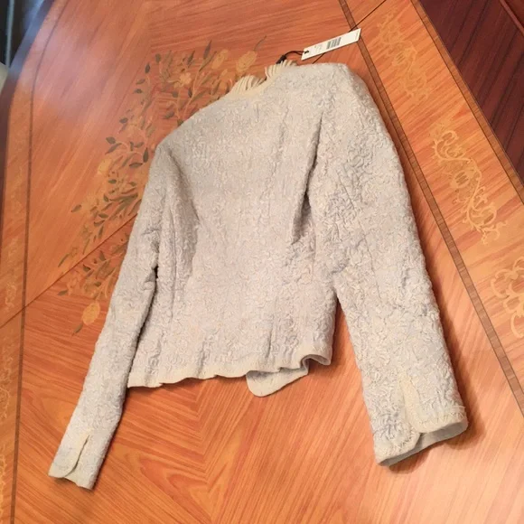 Elie Tahari Embroidered Reversible Lynn Cotton Forgetmenot blazer jacket Sz.XS - Picture 11 of 12